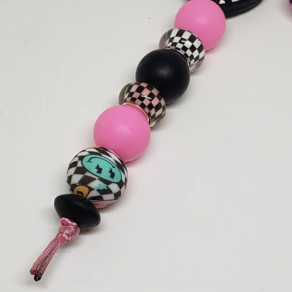 Handmade Butterfly 90s Baby Silicone Focal Bead Keychain